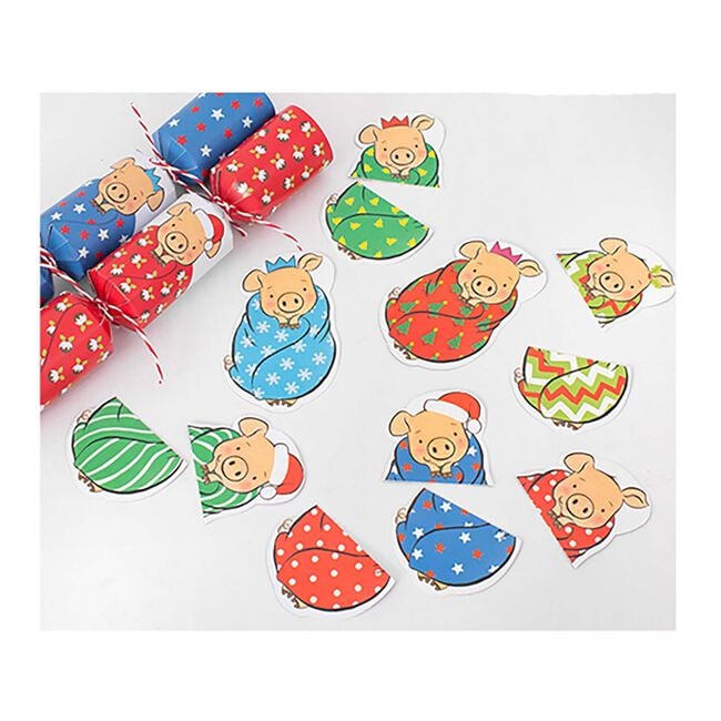 6 Pigs In Blankets Game 9" Christmas Crackers